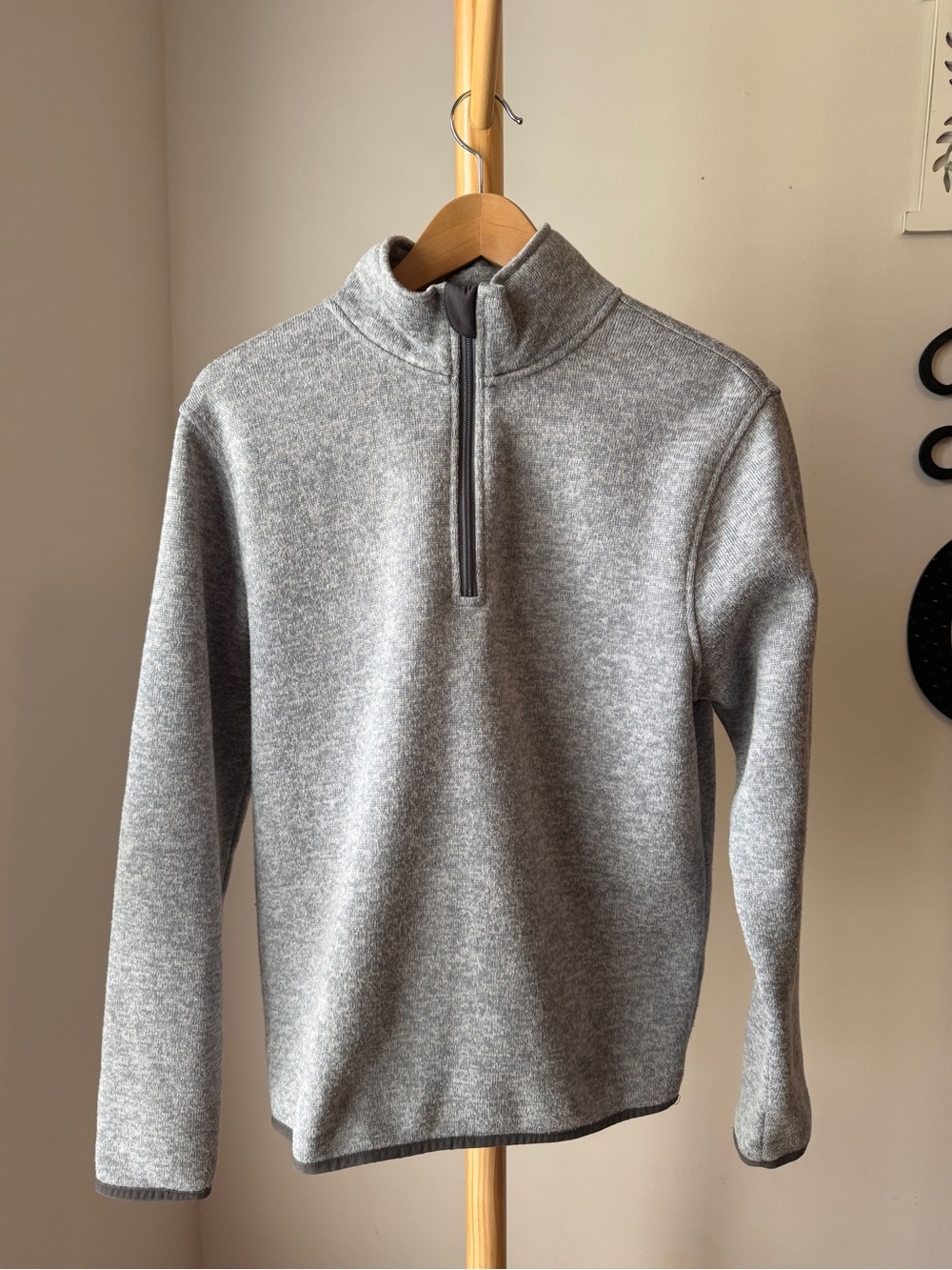 J Crew Classic 1/4 Zip Fleece Size Small Gray Pullover Sweatshirt